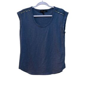 2/$30 White House Black Market Womens Medium Grommet Shoulder Sleeveless Top
